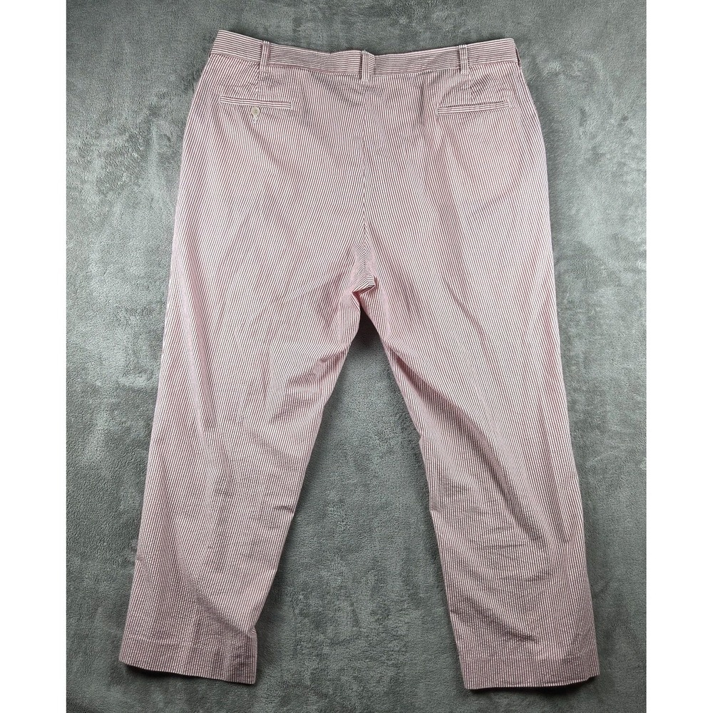 Bills Khakis Parker Seersucker Red Stripe Pants Mens 42 Made In USA Standard Fit - Picture 2 of 13
